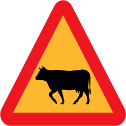 Download free animal cow triangle icon